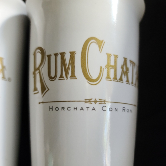 2 Rum Chata tumbers white with logo ceramic - Picture 2 of 3